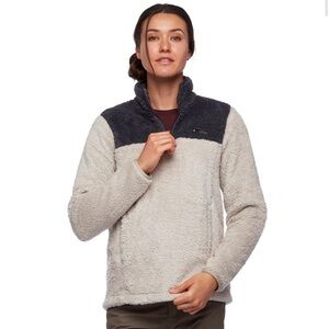 Black Diamond Women's Roadie Quarter Zip Fleece White Black Small 1/4 Zip